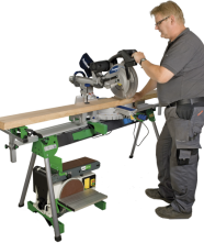 Universal table for miter saws and machines